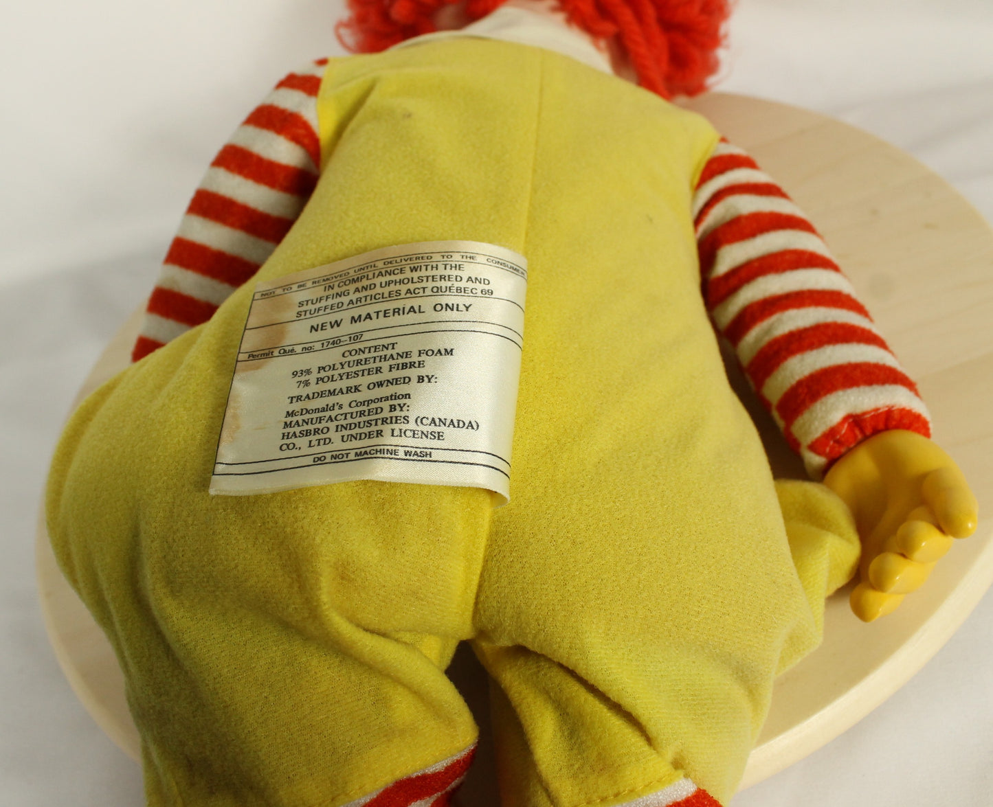 Vintage Ronald McDonald Stuffed Toy