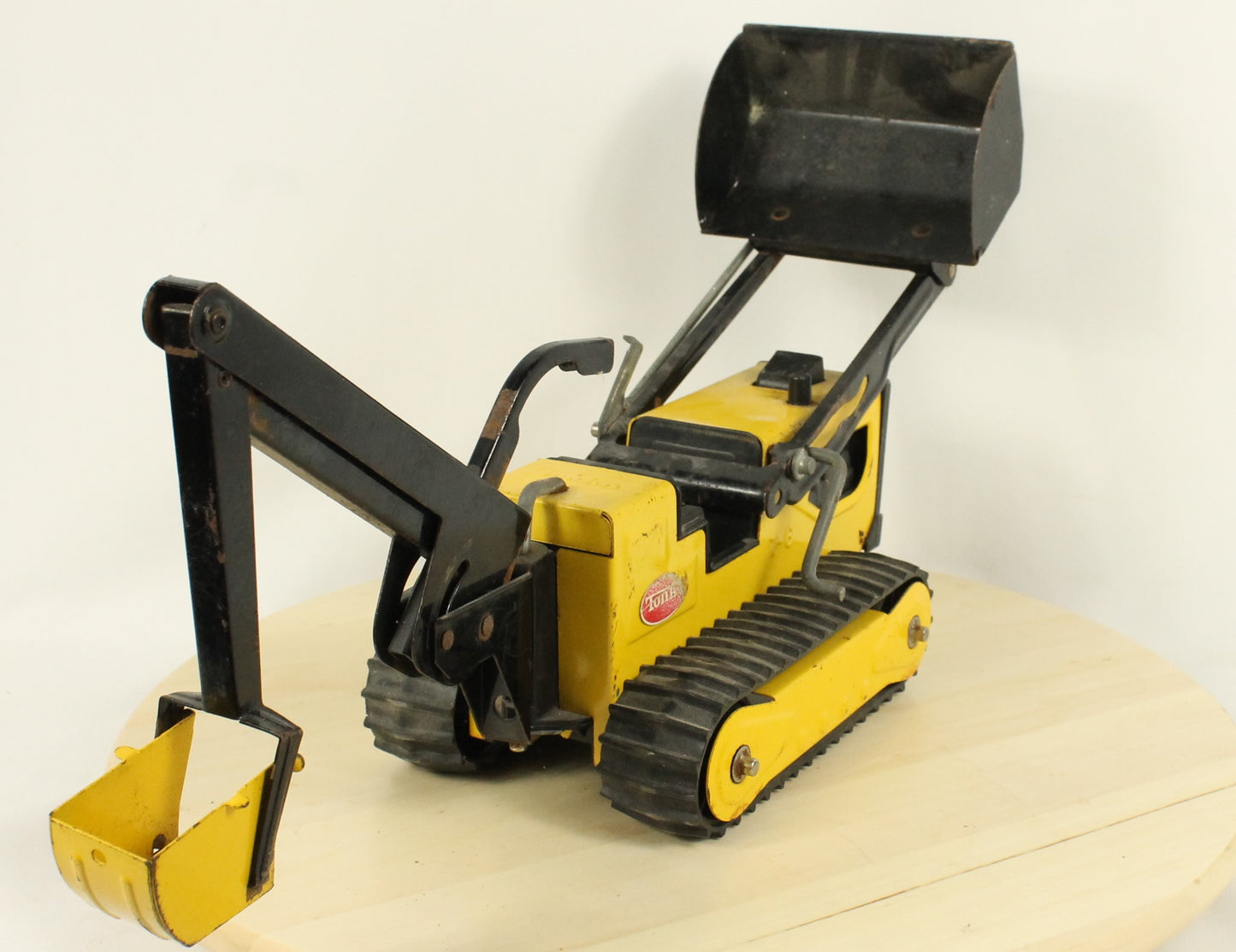 Vintage Tonka Turbo-Diesel Dump Truck & T-6 Bulldozer/Backhoe Metal Construction Vehicle Lot