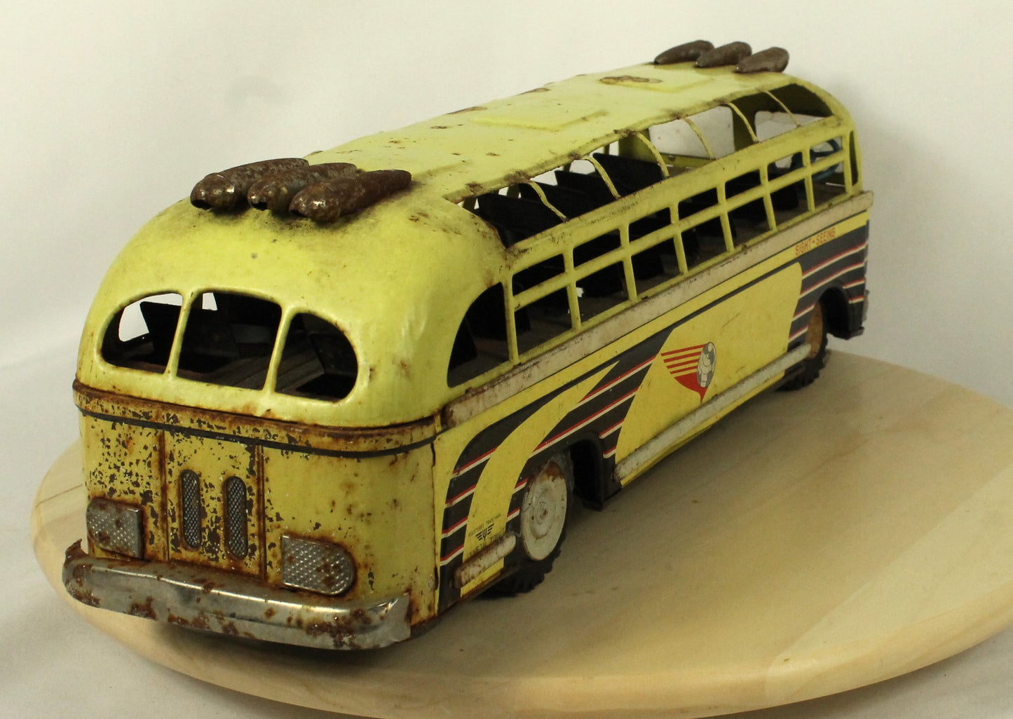 Vintage Tin Sight-Seeing Tour Bus Toy