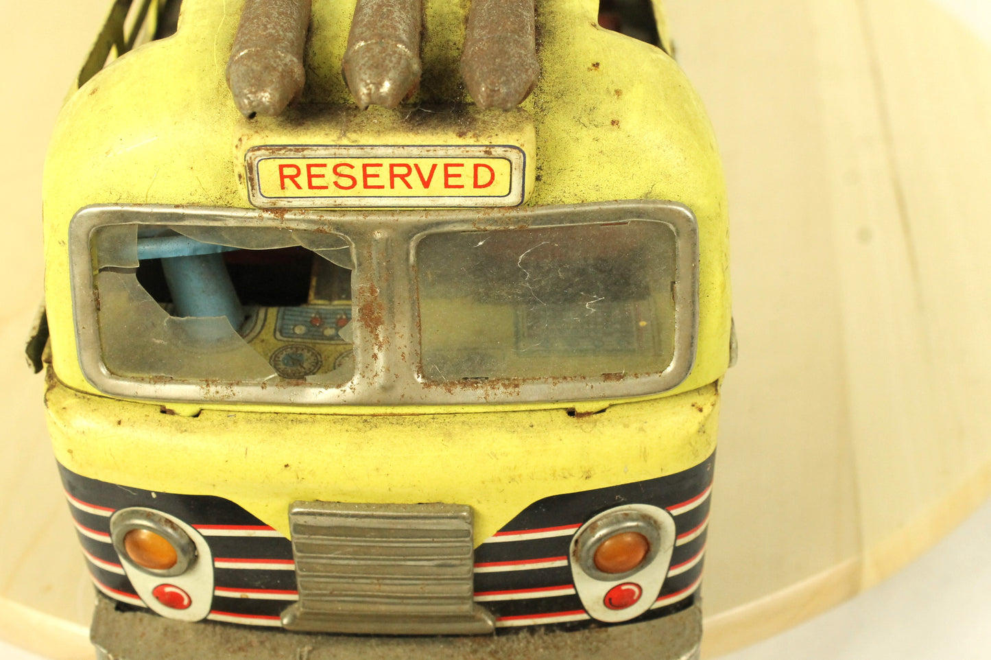 Vintage Tin Sight-Seeing Tour Bus Toy
